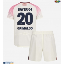 Otroški Nogometni dresi Bayer Leverkusen Alejandro Grimaldo #20 Gostujoči 2025-26 Kratek Rokav (+ Kratke hlače)